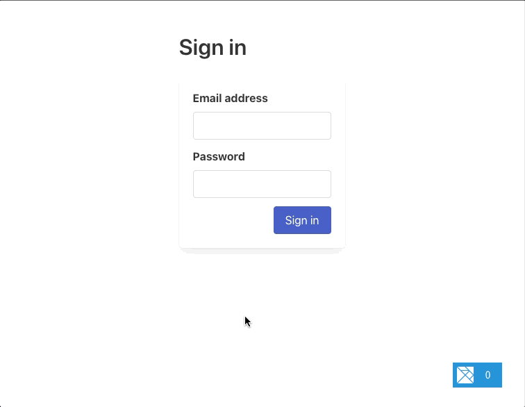 Demo of sign-in flow